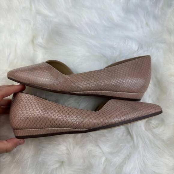 Naturalizer Kristin Half D'orsay Flats in Vintage Mauve Leather - Picture 4 of 6